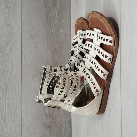 Circus by Edelman Womens Gladiator Ankle Zip Flats shoes sandals sz 9.5M - Picture 2 of 12